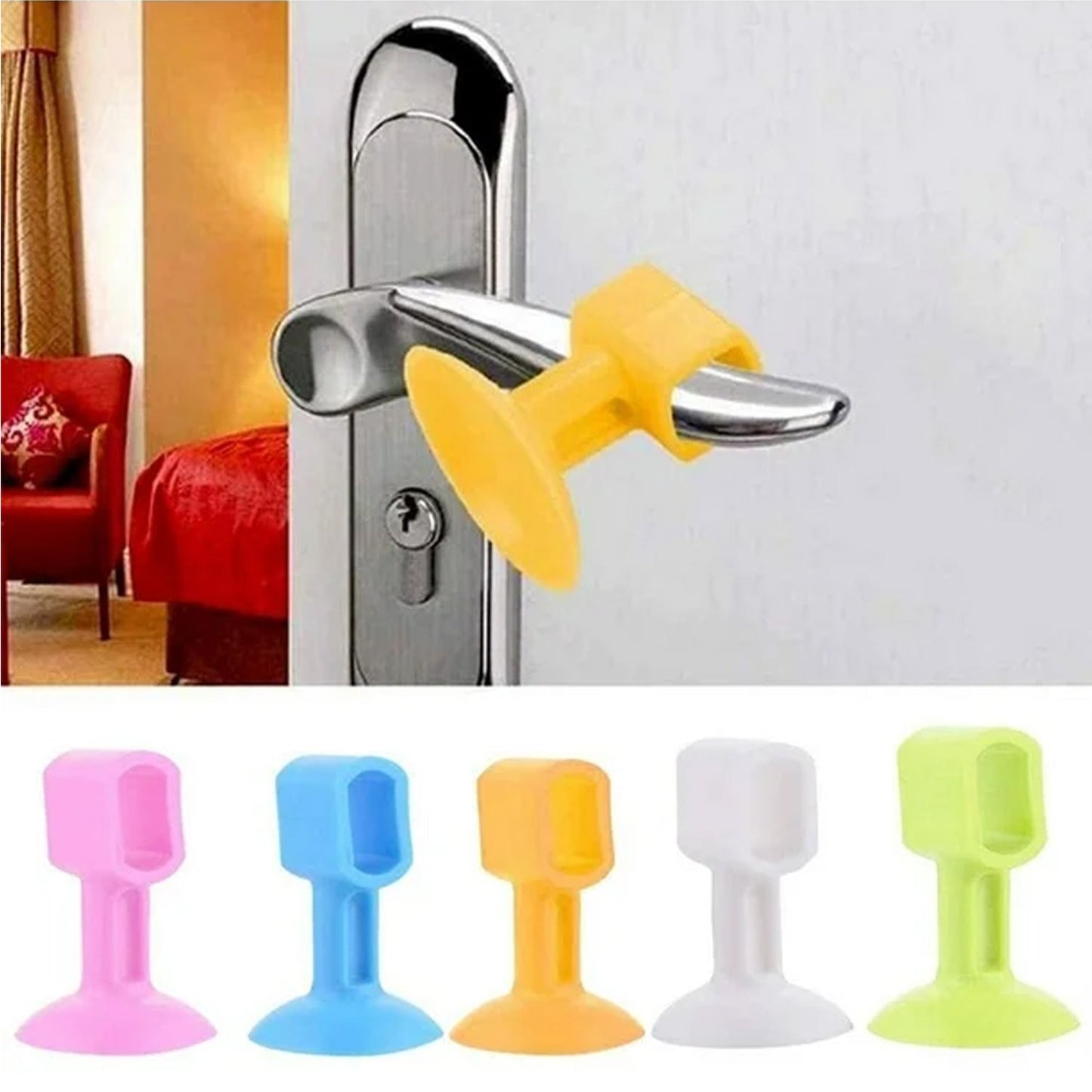 Silicone door stopper suction