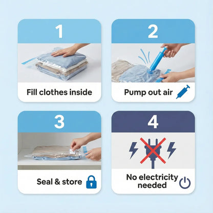 Vacuum Storage Bags, Compression Bags (5 Pcs Set)
