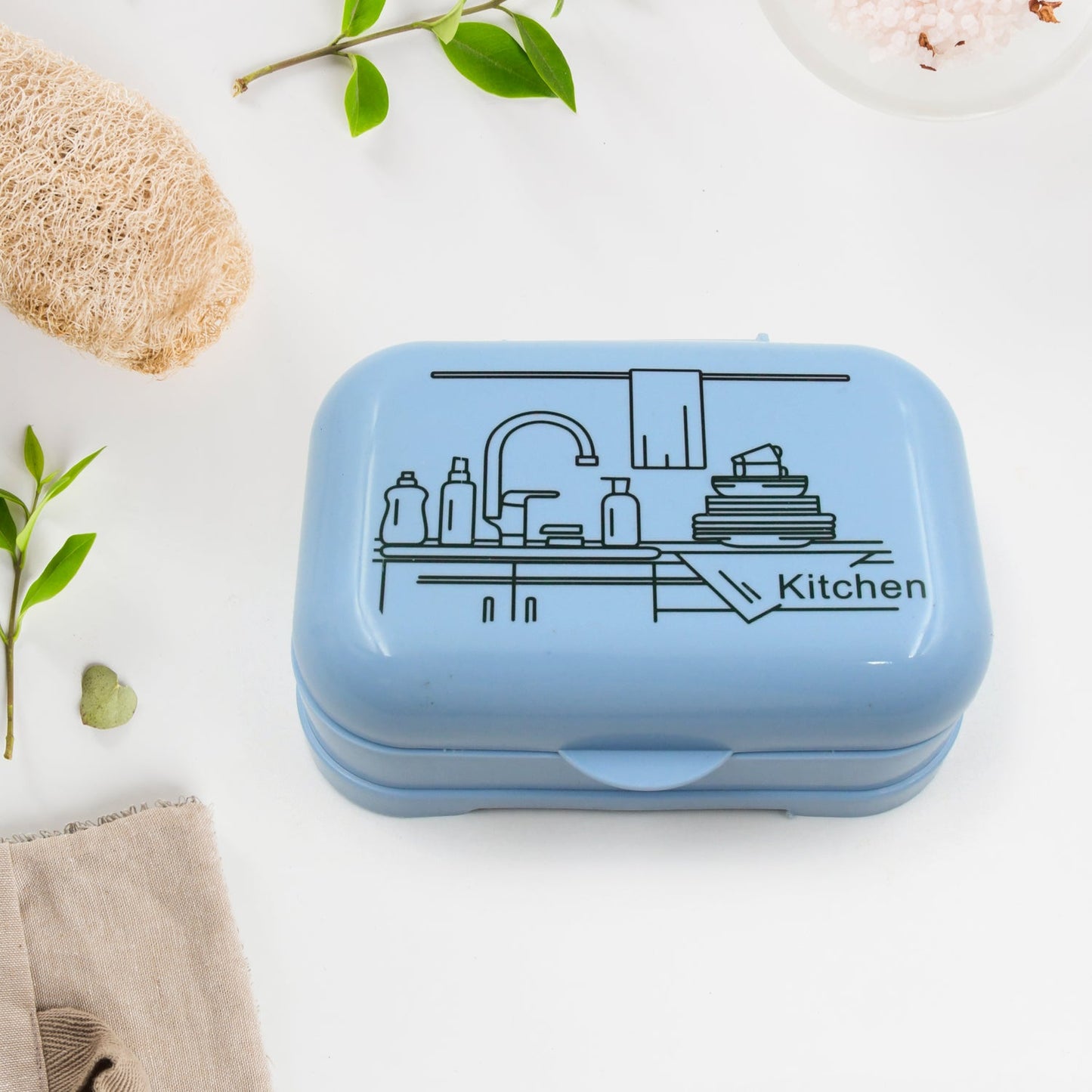 Soap Dish with Drain Soap Holder, Soap Saver Soap Tray  (1 Pc)