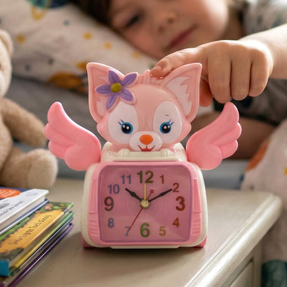 Adorable Angel Cat Car Design Kids Alarm Clock (1 Pc)