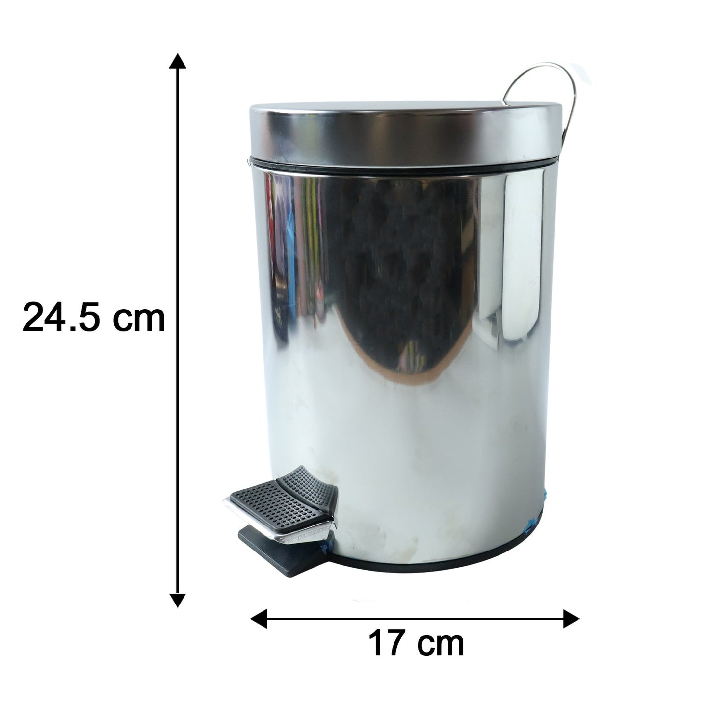 Premium Stainless Steel Pedal Dustbin with Close Lid (1 Pc,3 Ltr)